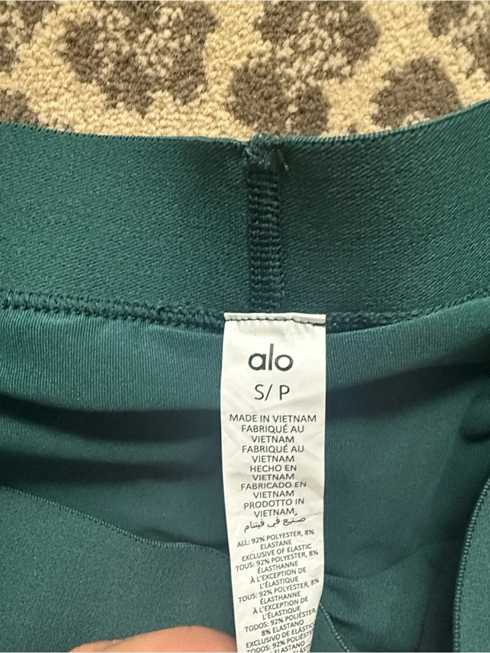 ALO Yoga Teal Pleated Skater Skirt with White Logo